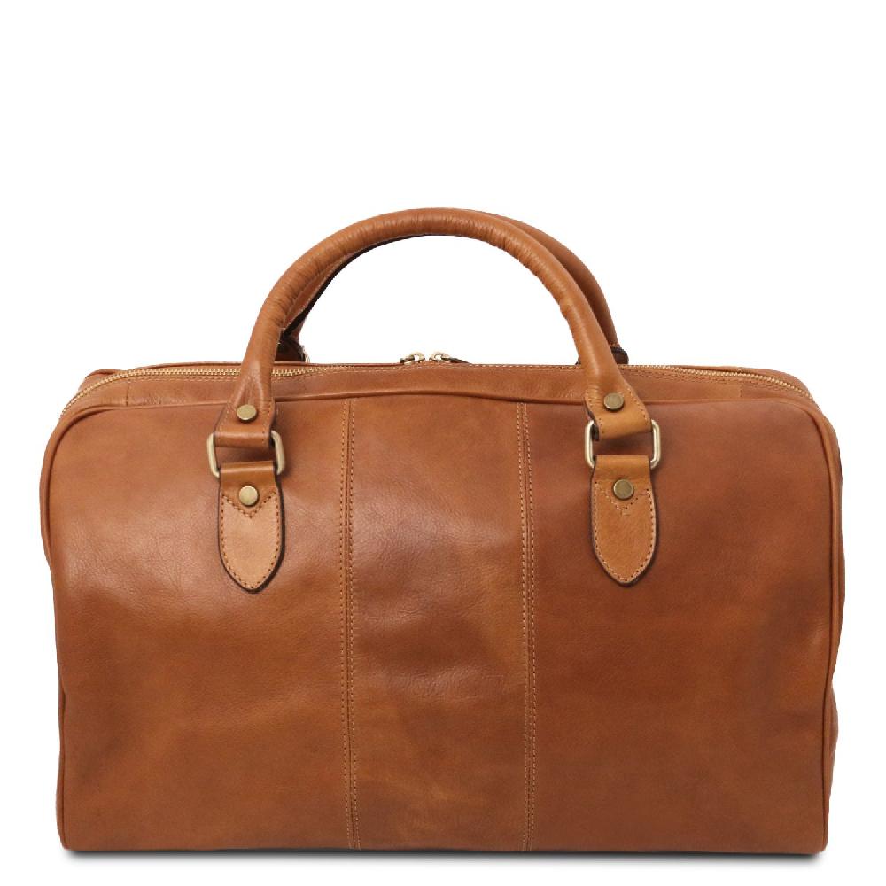 Tuscany Leather Borsone da Viaggio in Pelle - Misura Piccola In Linea