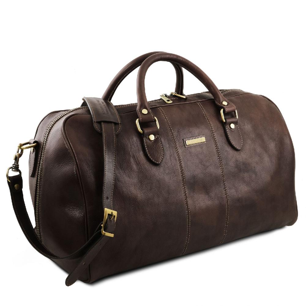 Tuscany Leather Borsone da Viaggio in Pelle - Misura Grande Qualità