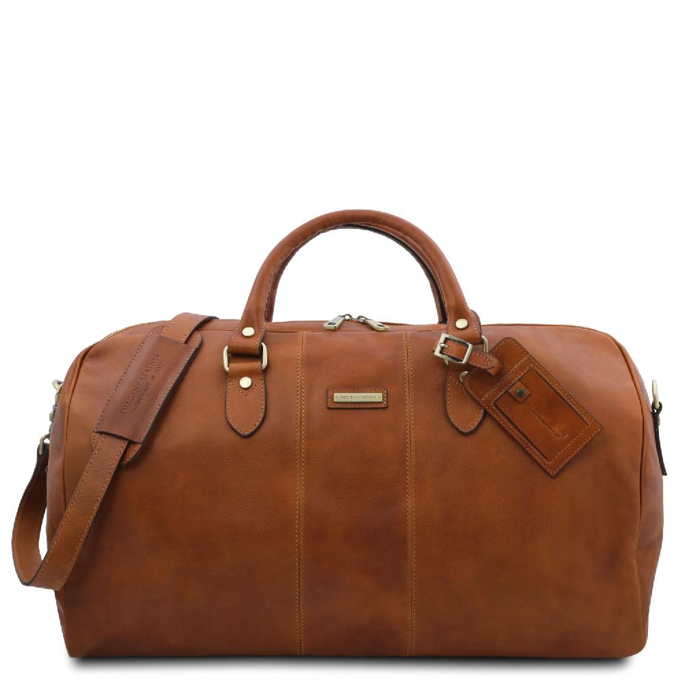 Tuscany Leather Borsone da Viaggio in Pelle - Misura Grande Spedizione Gratuita