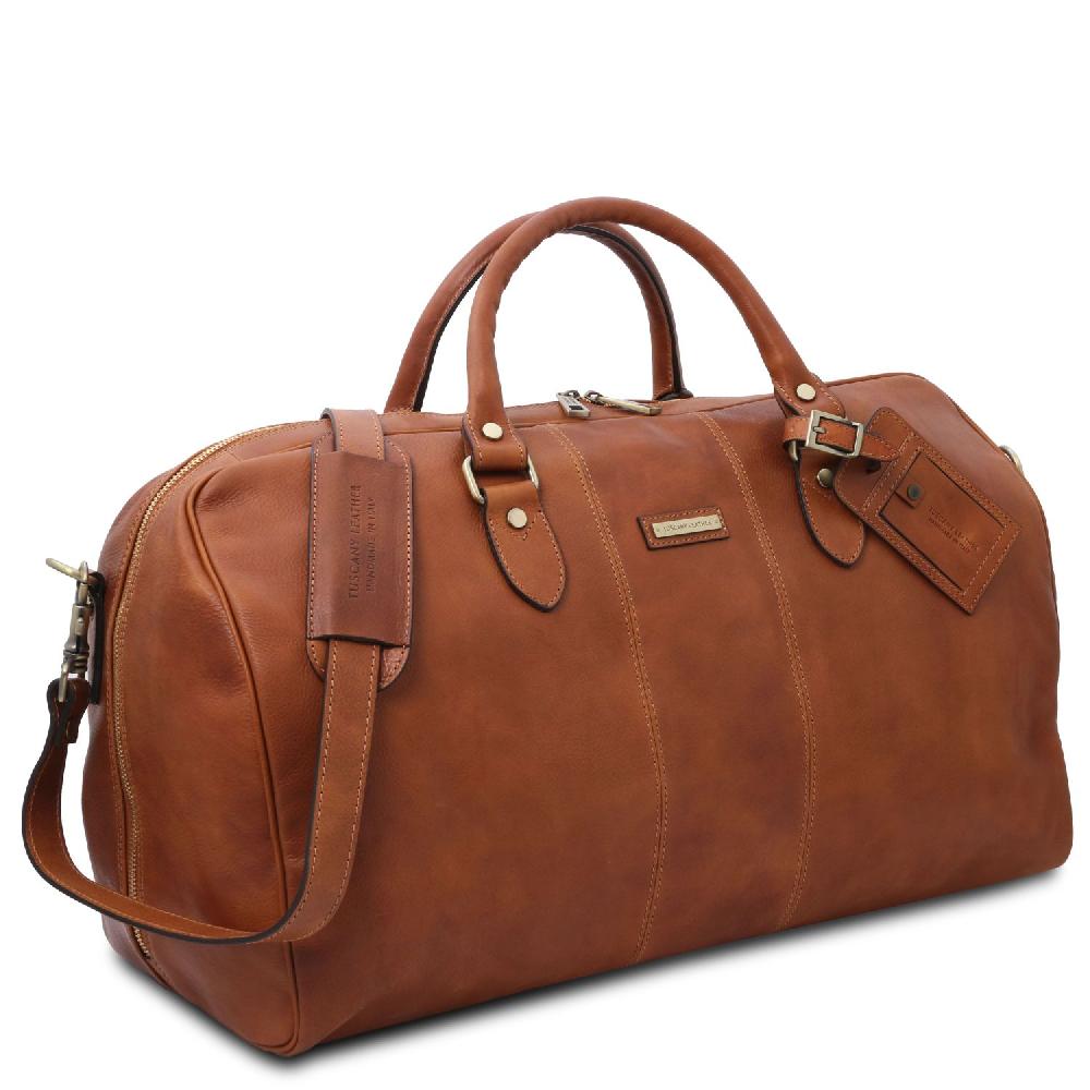 Tuscany Leather Borsone da Viaggio in Pelle - Misura Grande Spedizione Gratuita