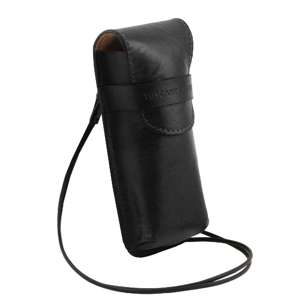 Tuscany Leather Esclusivo Portaocchiali/Portacellulare/porta Orologio a Tracolla in Pelle Affare Del Giorno