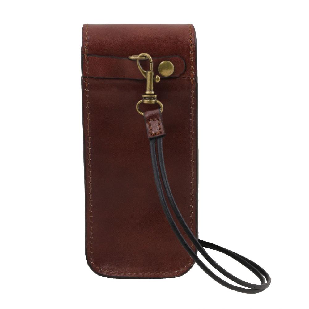 Tuscany Leather Esclusivo Portaocchiali/Portacellulare/porta Orologio a Tracolla in Pelle Sottocosto