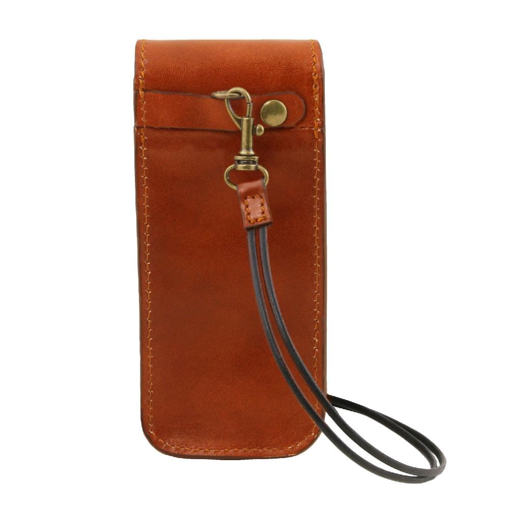 Tuscany Leather Esclusivo Portaocchiali/Portacellulare/porta Orologio a Tracolla in Pelle Convenienza