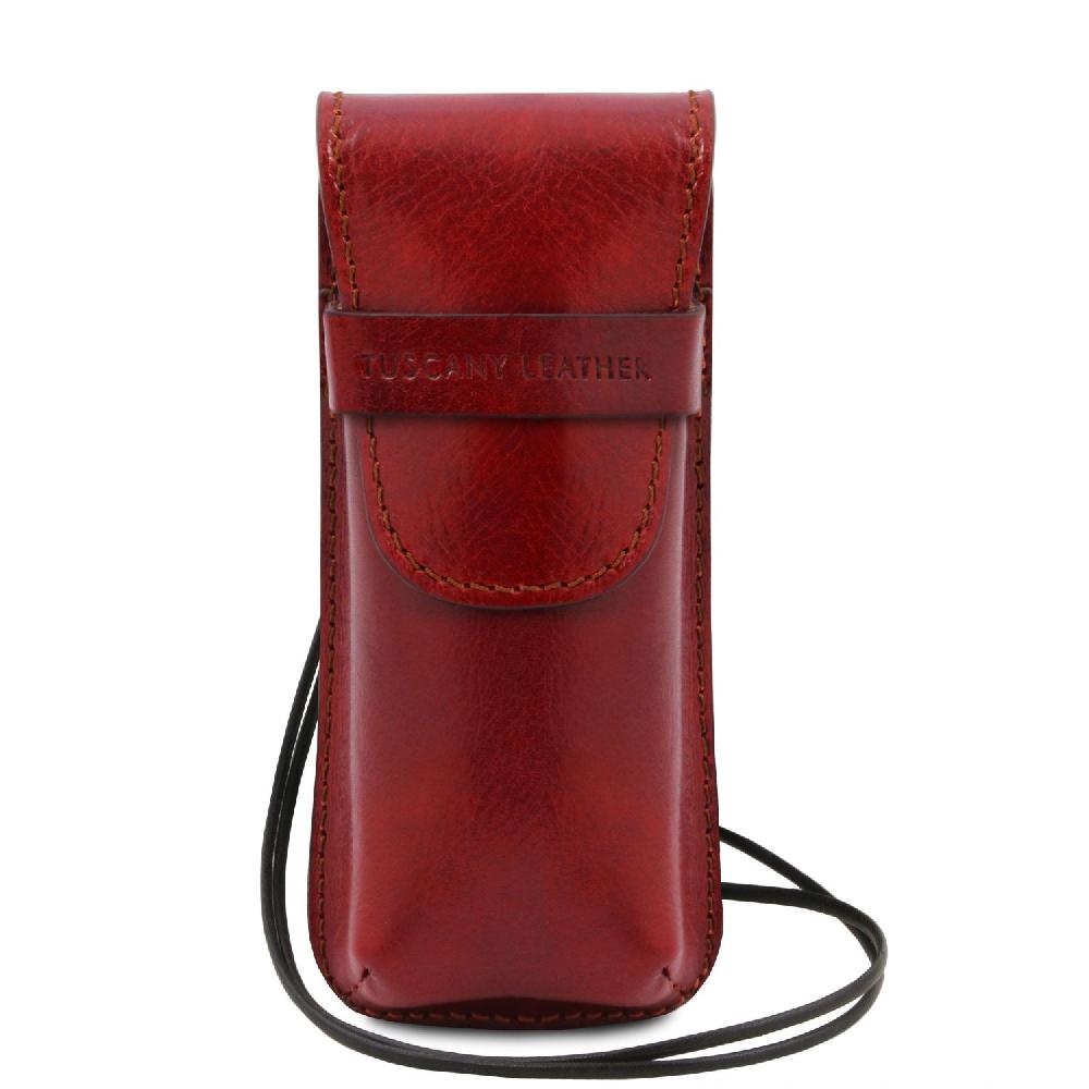 Tuscany Leather Esclusivo Portaocchiali/Portacellulare/porta Orologio a Tracolla in Pelle Novità