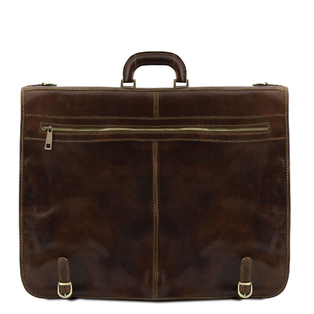Tuscany Leather Porta Abiti in Pelle con Tascone Davanti Online