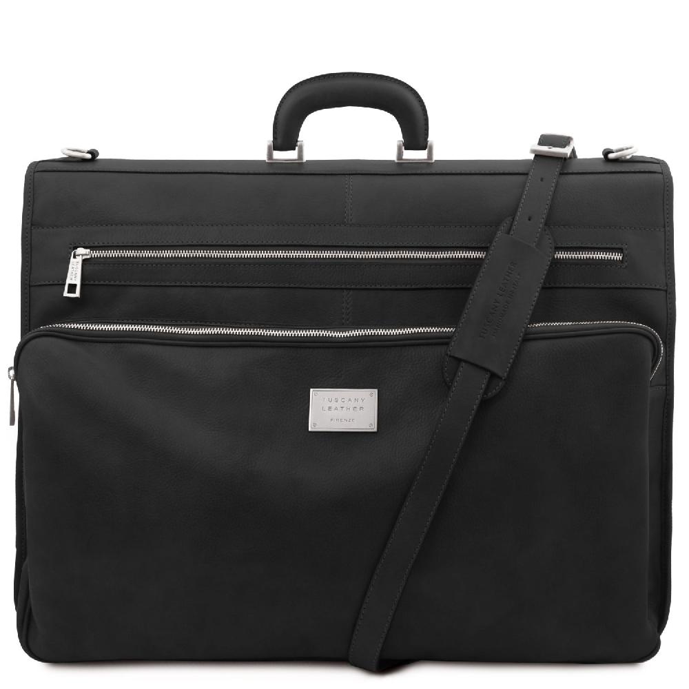 Tuscany Leather Porta Abiti in Pelle con Tascone Davanti Outlet