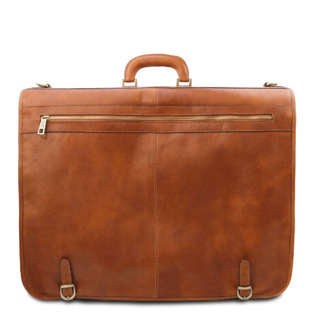 Tuscany Leather Porta Abiti in Pelle con Tascone Davanti Outlet