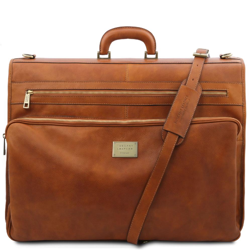 Tuscany Leather Porta Abiti in Pelle con Tascone Davanti Offerte