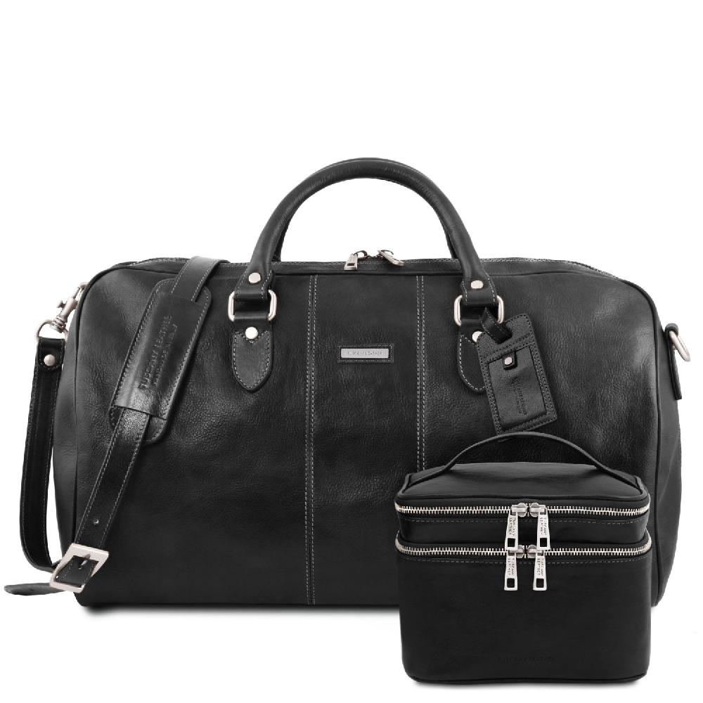 Tuscany Leather Borsone da Viaggio in Pelle e Beauty Case in Pelle Negozio