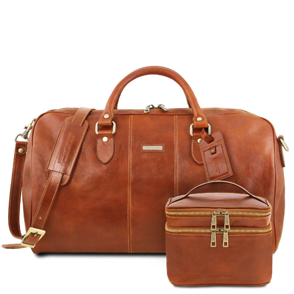 Tuscany Leather Borsone da Viaggio in Pelle e Beauty Case in Pelle Moda