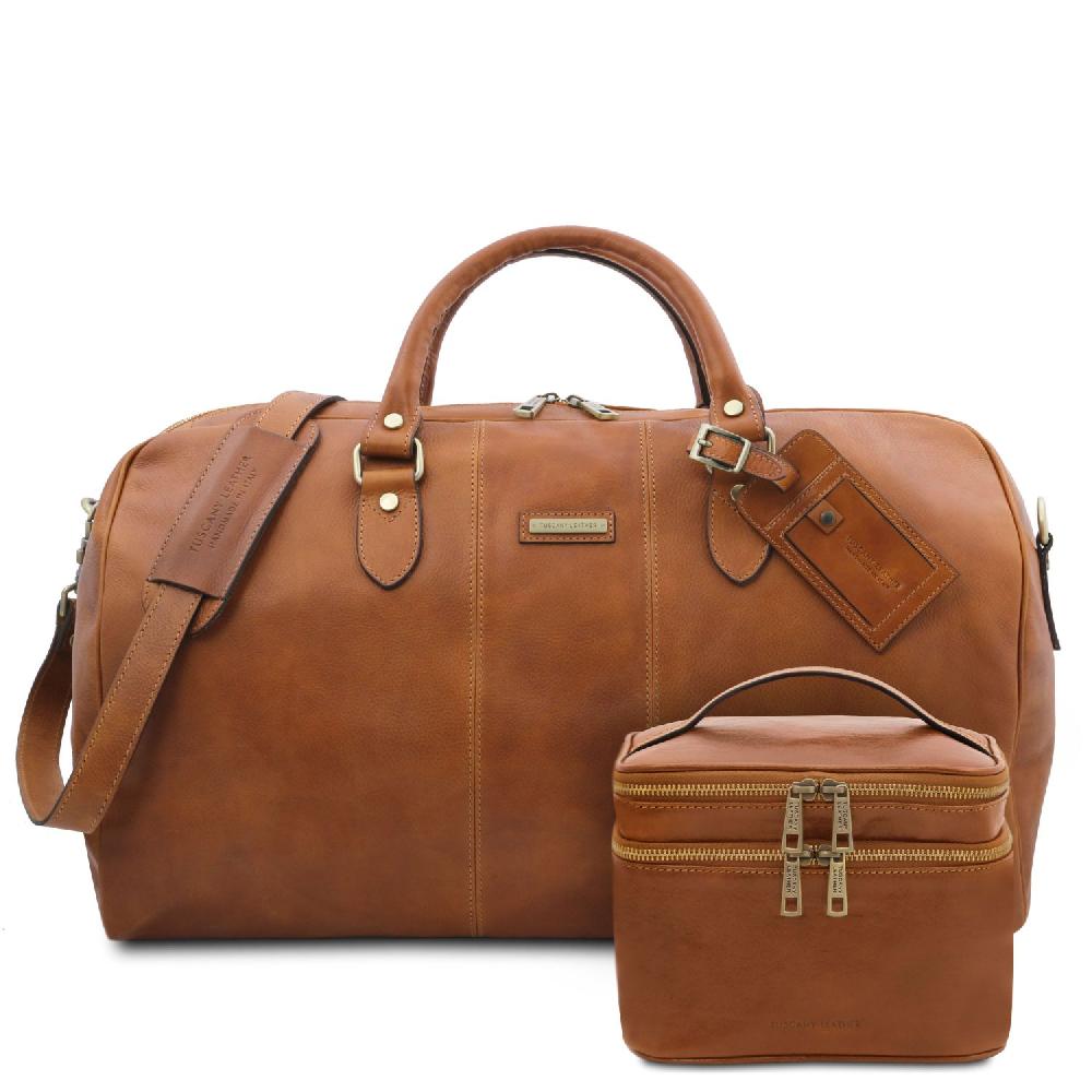 Tuscany Leather Borsone da Viaggio in Pelle e Beauty Case in Pelle Spedizione gratuita