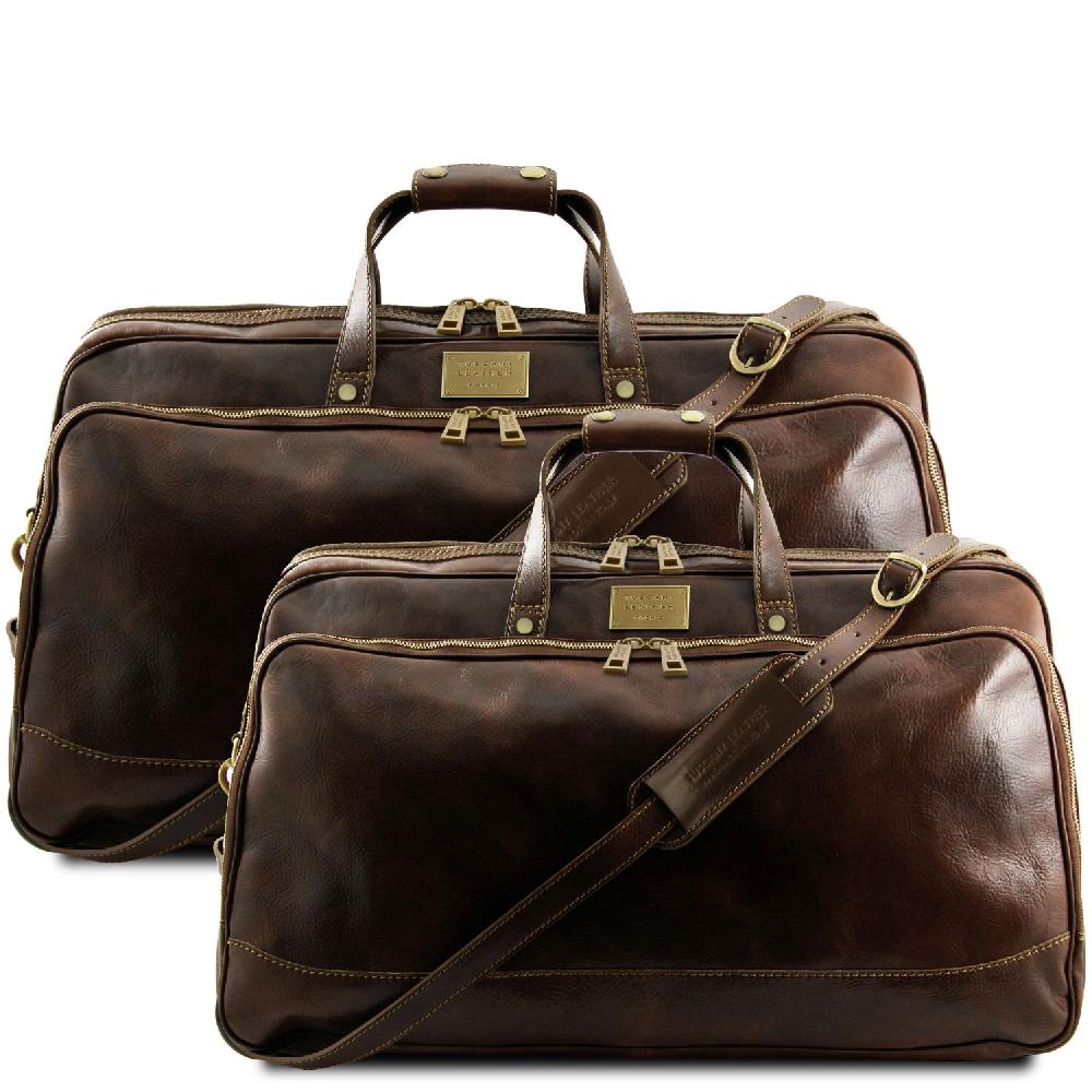 Tuscany Leather Set Trolley da Viaggio in Pelle Sconto di tempo limitato