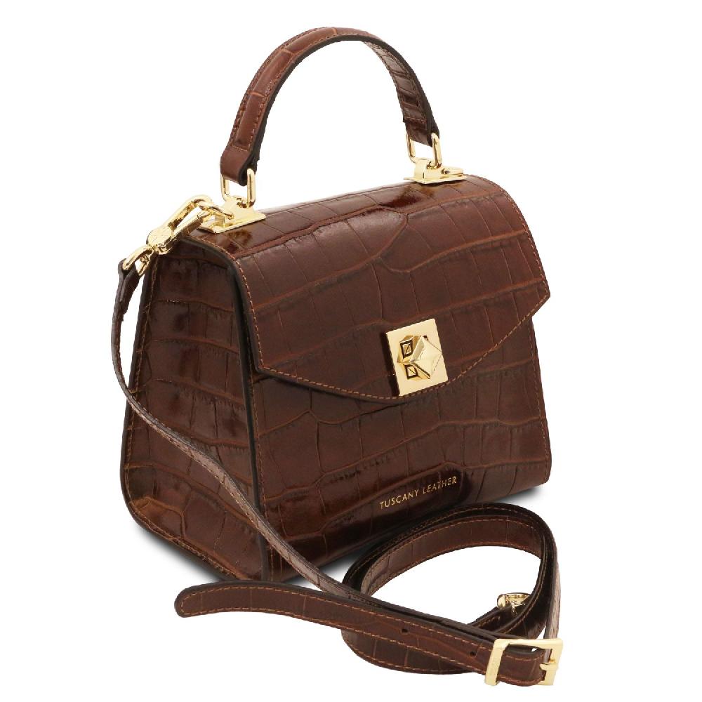 Tuscany Leather Borsa a Mano in Pelle Stampa Cocco Prezzo basso