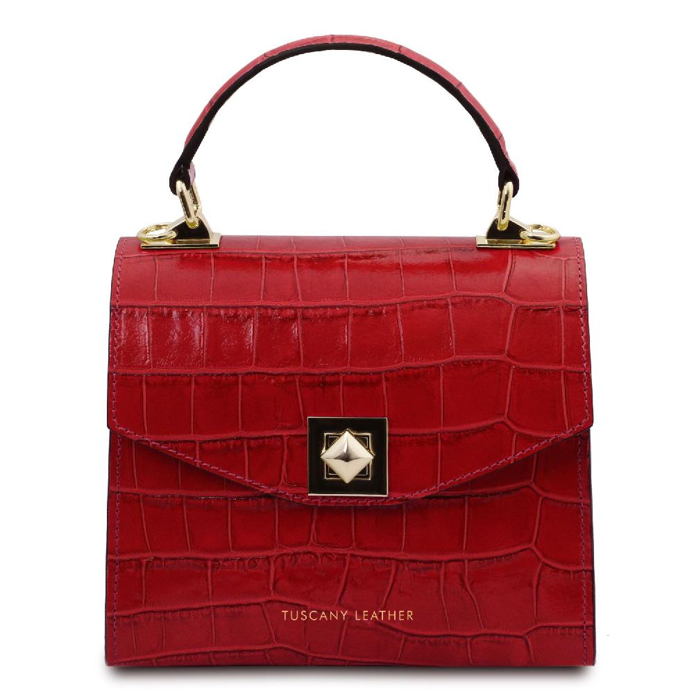 Tuscany Leather Borsa a Mano in Pelle Stampa Cocco Offerta settimanale