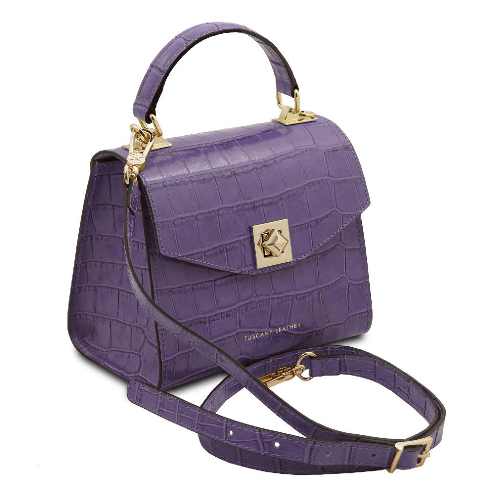 Tuscany Leather Borsa a Mano in Pelle Stampa Cocco Rilascio limitato