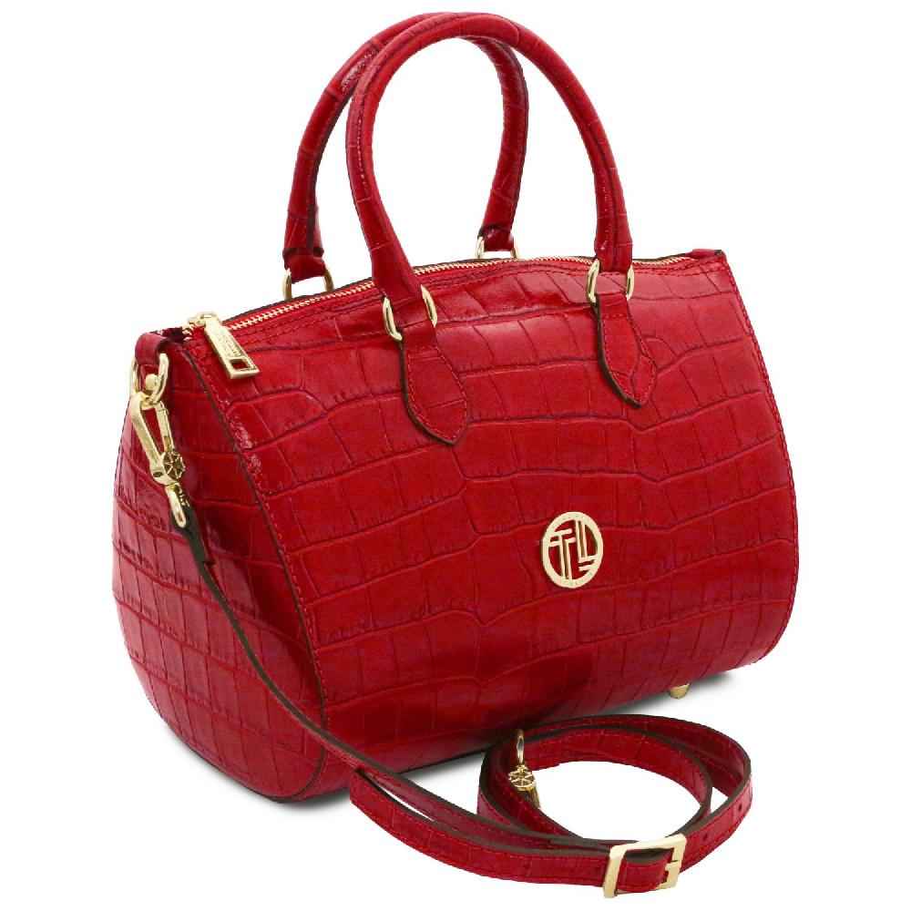 Tuscany Leather Bauletto in Pelle Stampa Cocco Duty-free