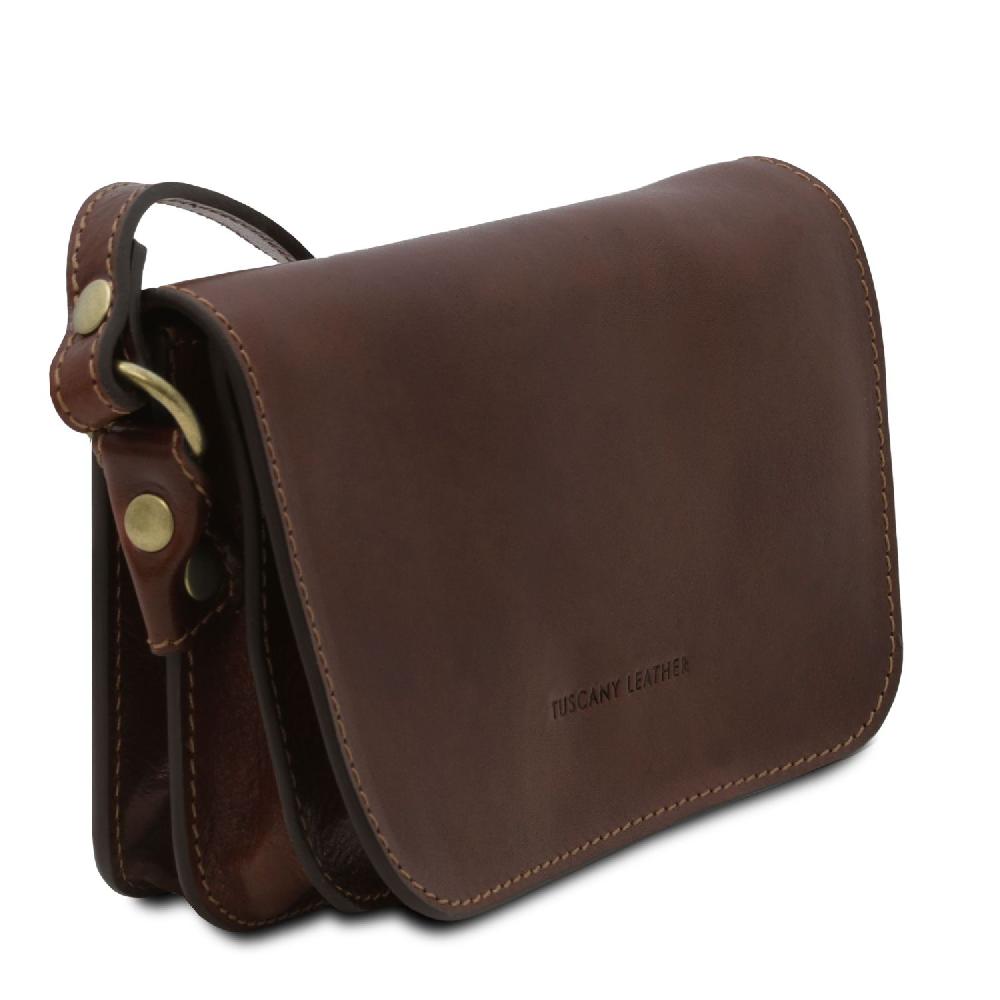 Tuscany Leather Tracollina in Pelle con Pattella Sottocosto