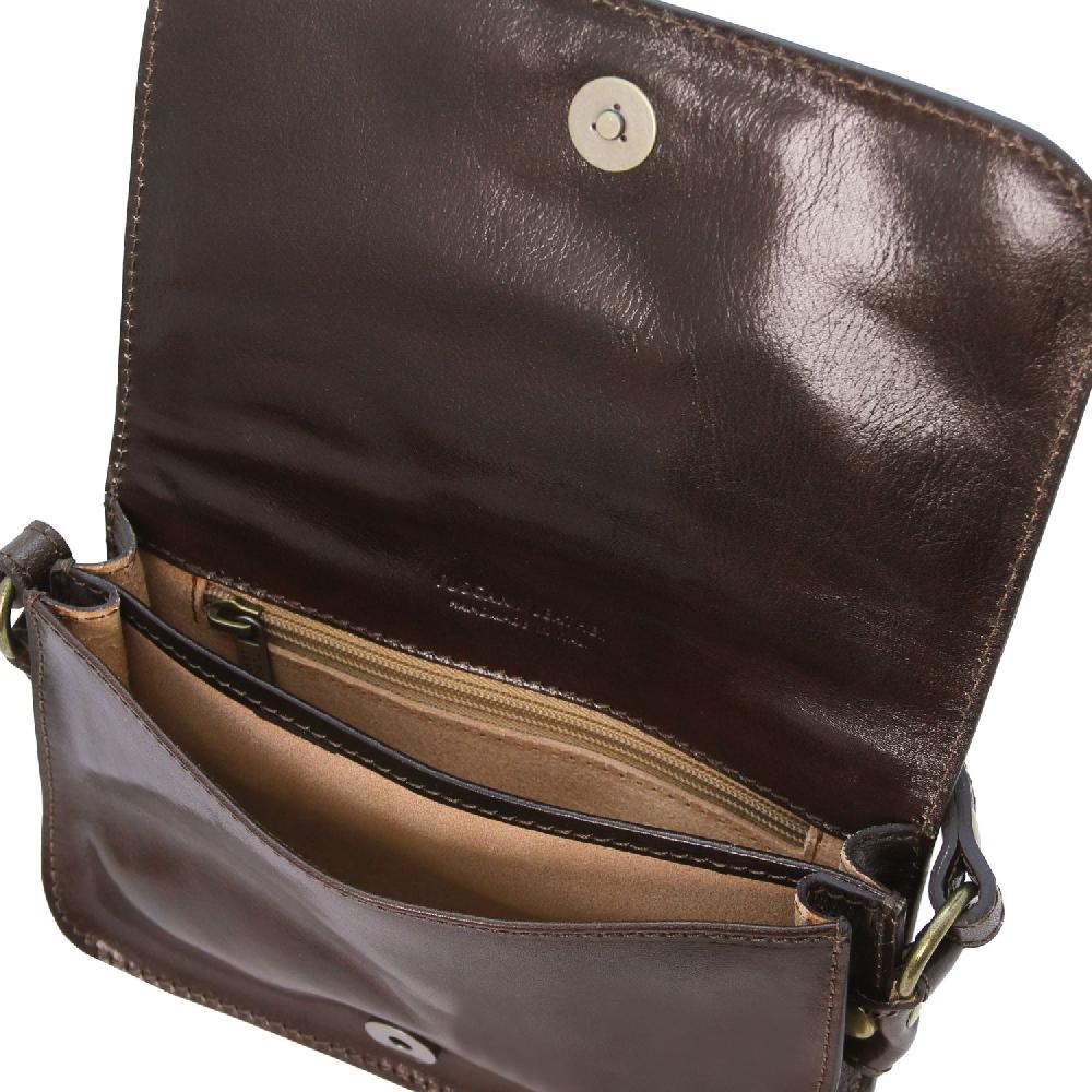 Tuscany Leather Tracollina in Pelle con Pattella Sottocosto