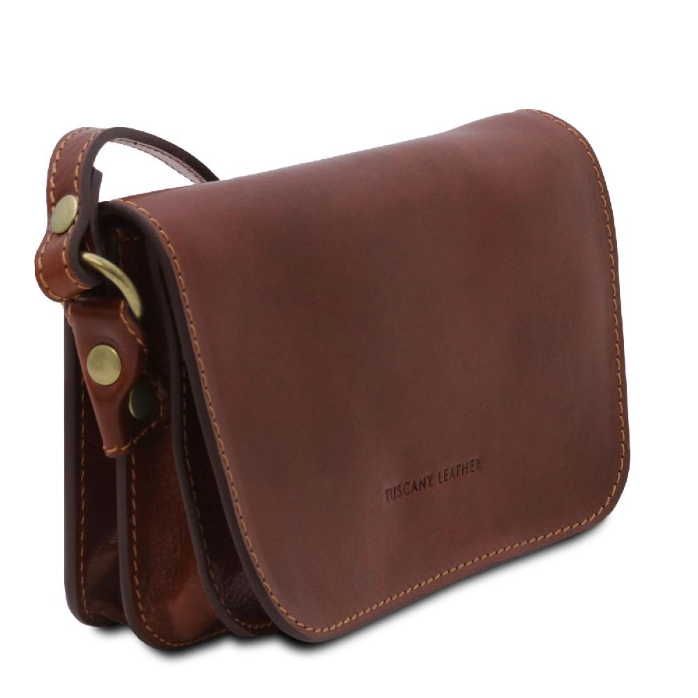 Tuscany Leather Tracollina in Pelle con Pattella Convenienza