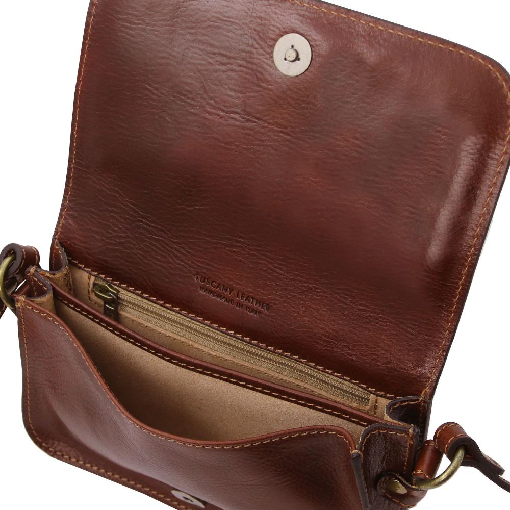 Tuscany Leather Tracollina in Pelle con Pattella Convenienza