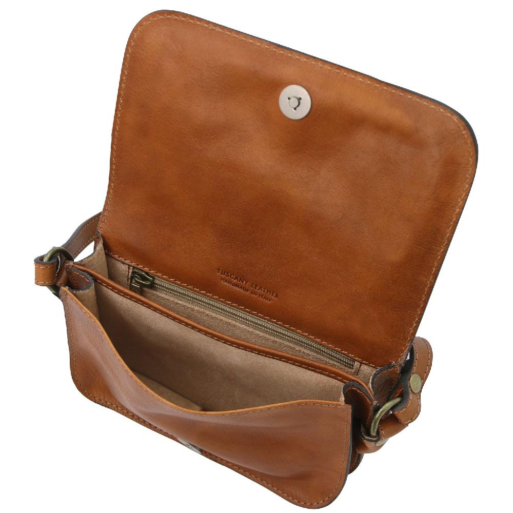 Tuscany Leather Tracollina in Pelle con Pattella Novità