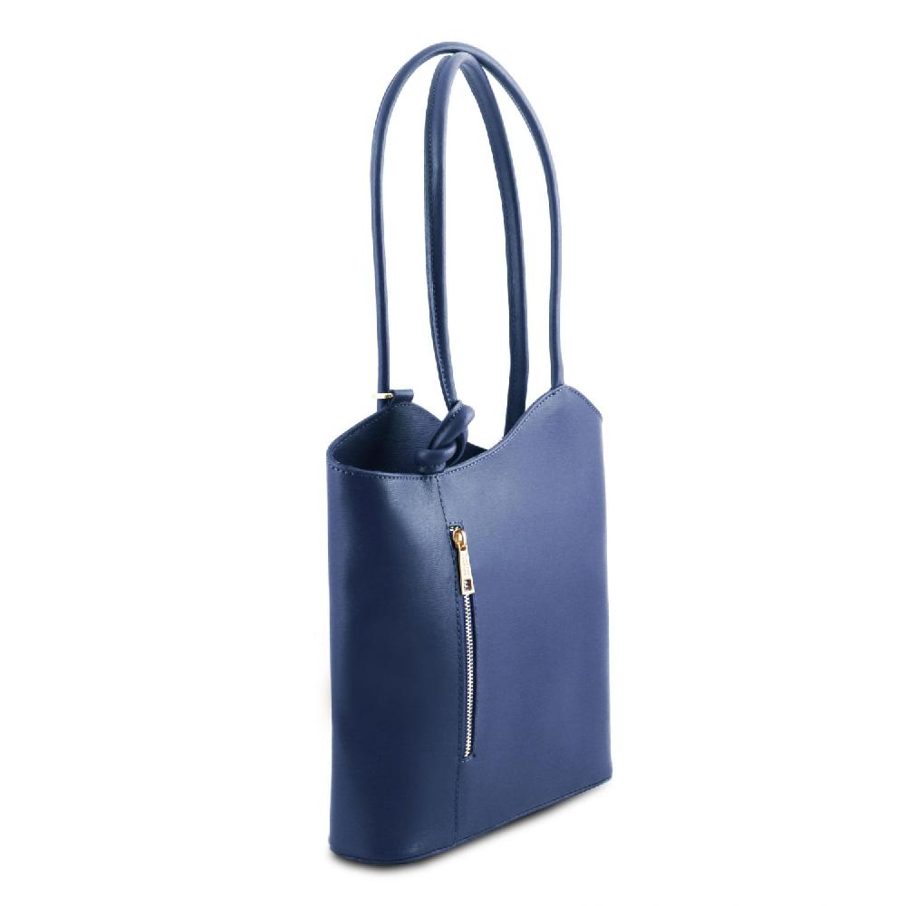 Tuscany Leather Borsa Donna Convertibile a Zaino in Pelle Saffiano In Vendita