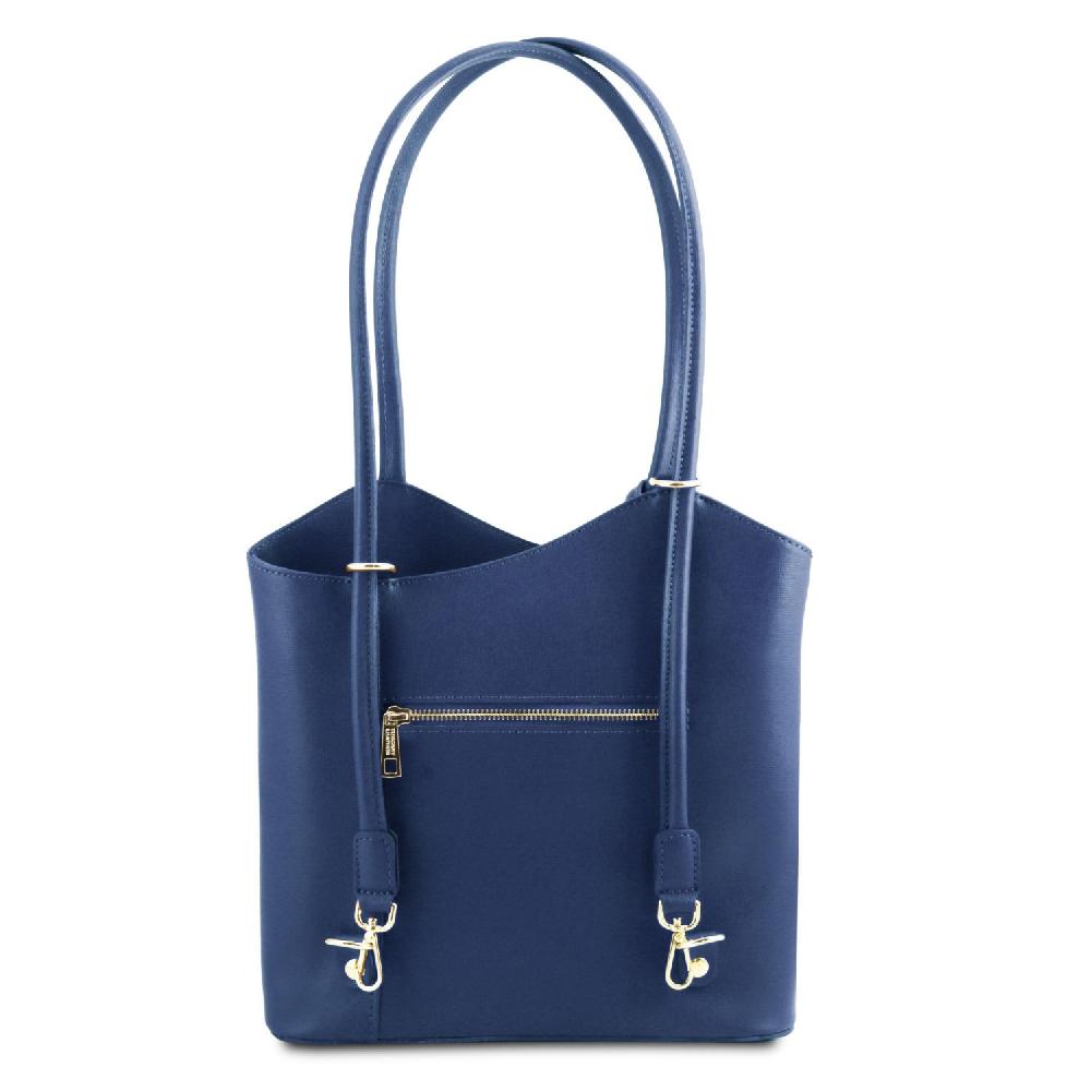 Tuscany Leather Borsa Donna Convertibile a Zaino in Pelle Saffiano In Vendita