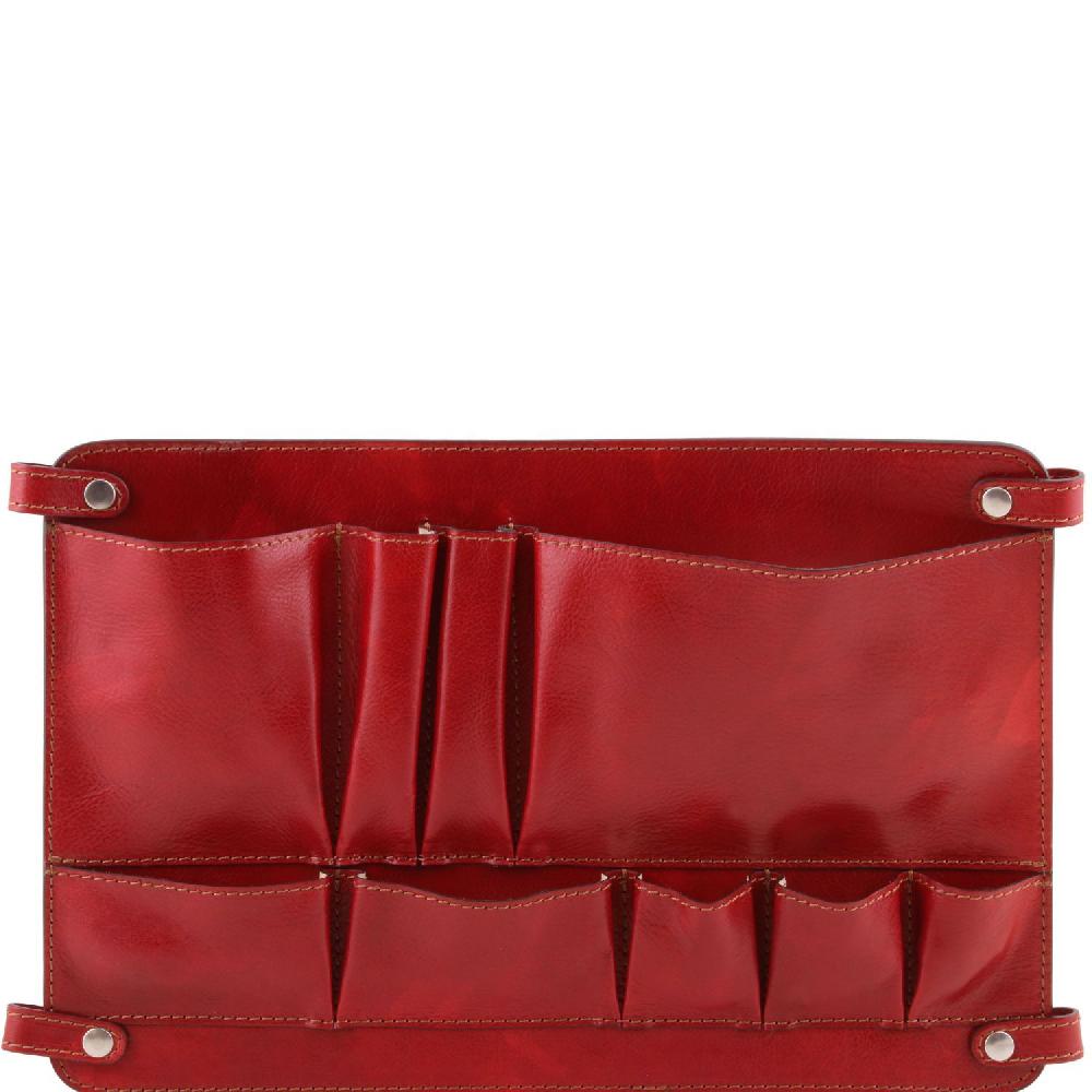 Tuscany Leather Modulo Multifunzione in Pelle con Tasche Vendita Calda