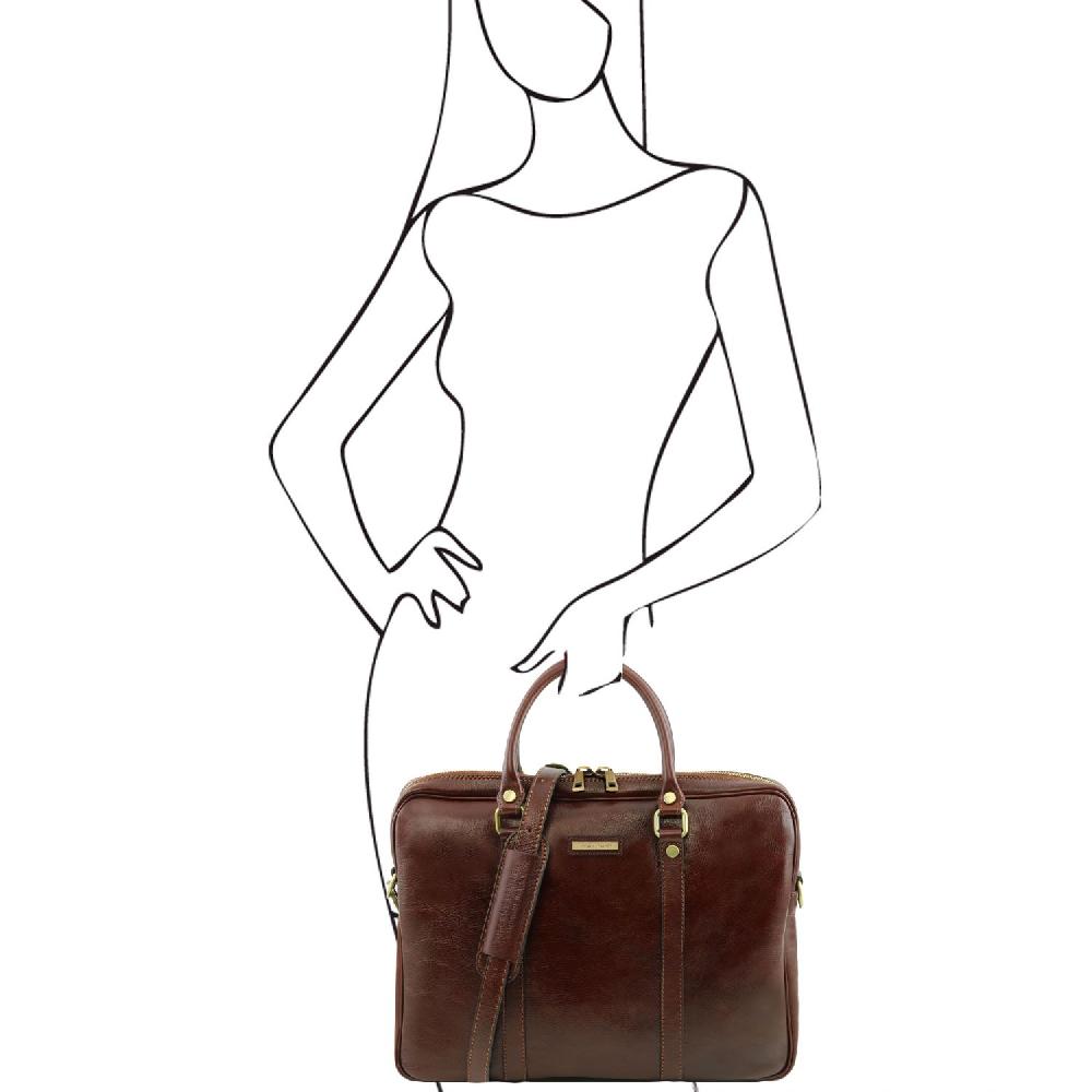 Tuscany Leather Borsa Porta Computer in Pelle Offerta Pasqua