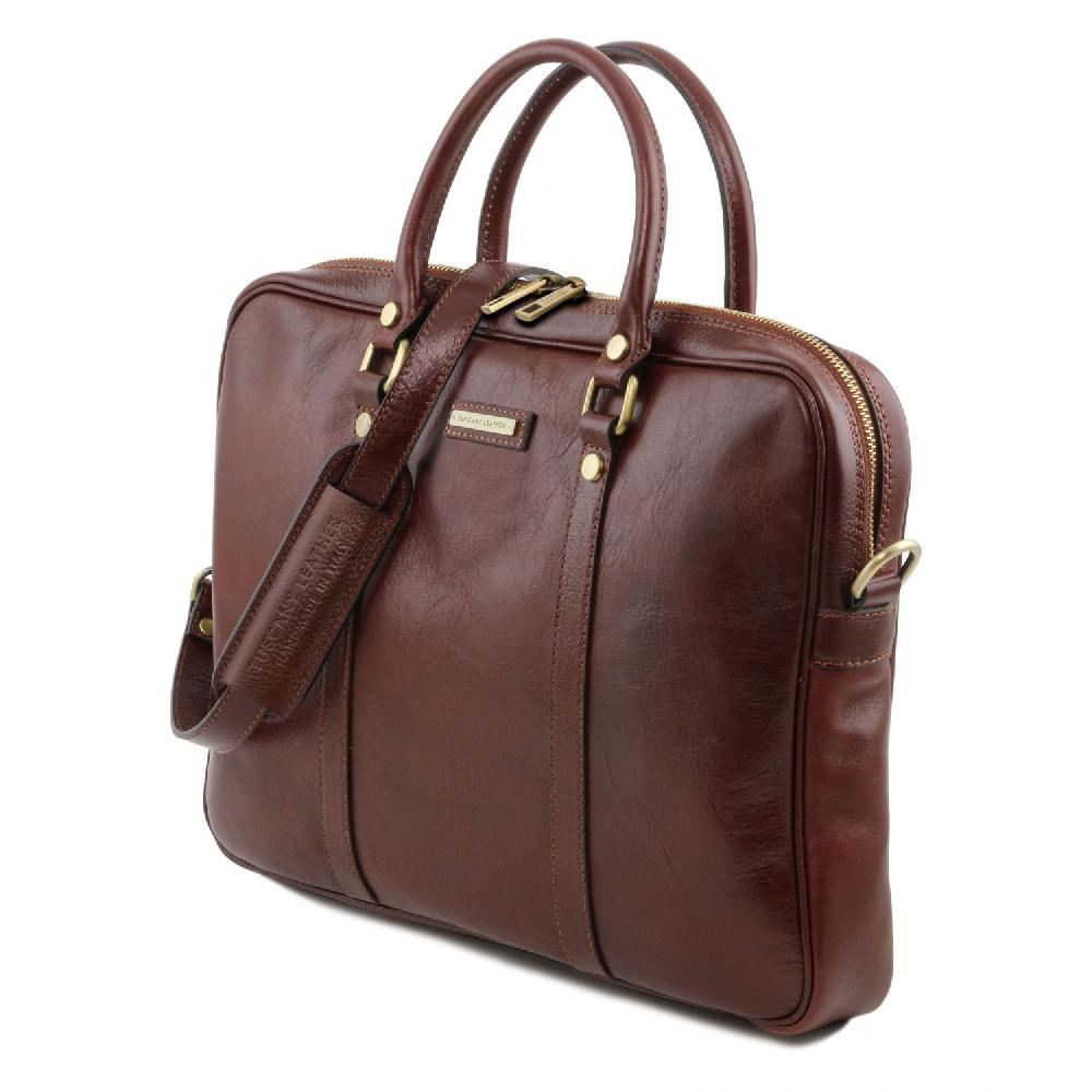 Tuscany Leather Borsa Porta Computer in Pelle Offerta per la Festa della Mamma