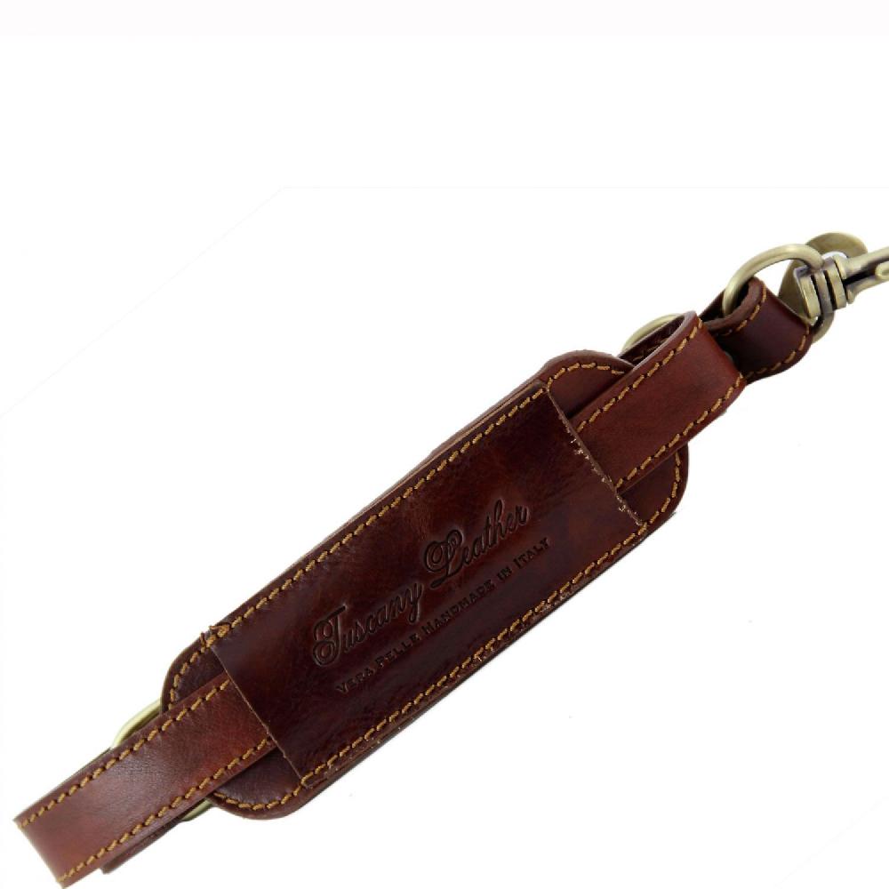 Tuscany Leather Tracolla in Pelle Regolabile per Cartelle Sconti VIP