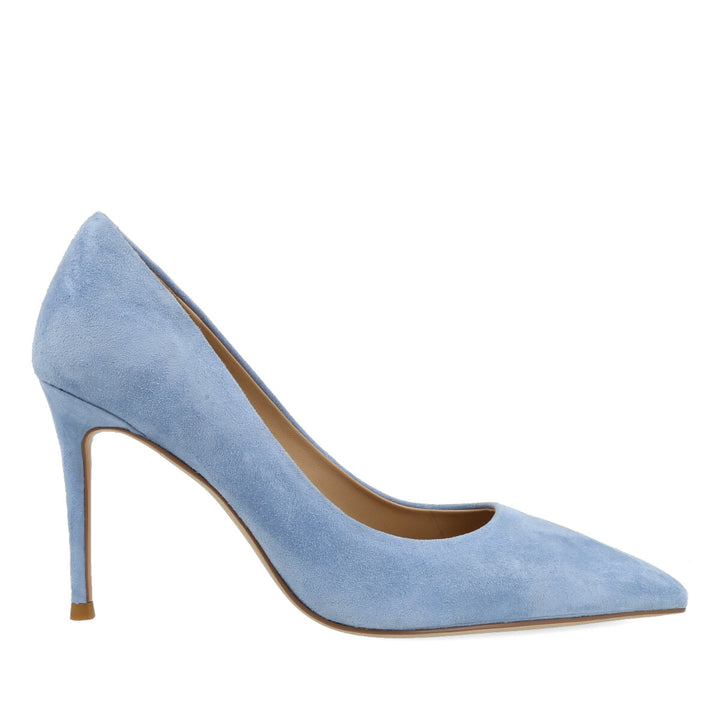 Uma Parker Decollete in Camoscio Light Blu