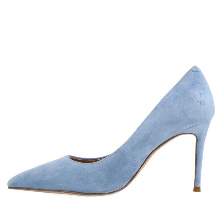 Uma Parker Decollete in Camoscio Light Blu Spedizione Gratuita