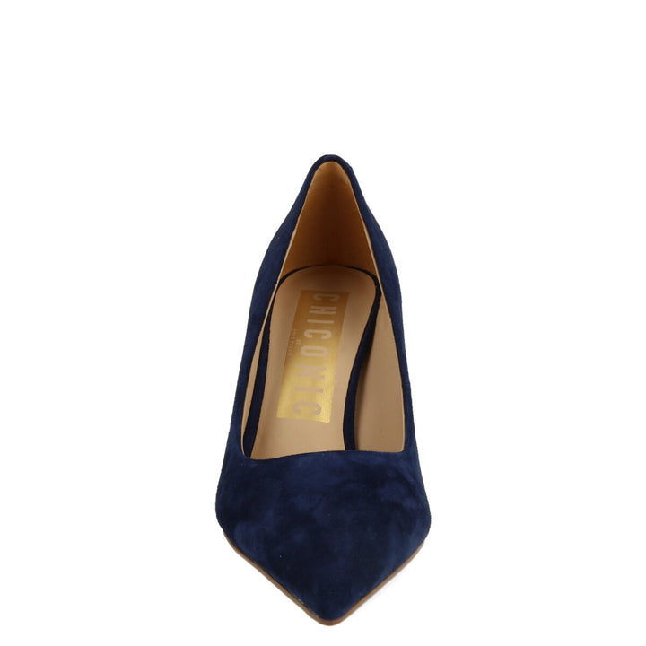 Uma Parker Decollete in Camoscio Blu Pezzi Unici