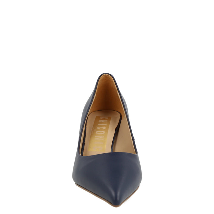 Uma Parker Decolleté in Nappa Blu Qualità