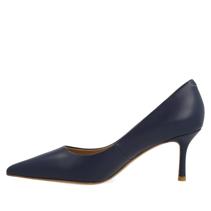 Uma Parker Decolleté in Nappa Blu Qualità