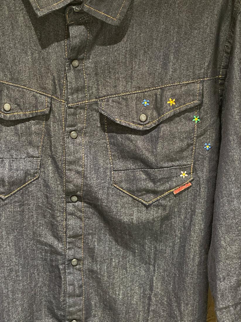 Underground Couture Camicia Denim Displaj Qualità