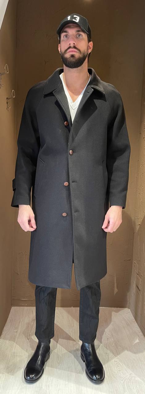 Underground Couture Cappotto Bottone Cuoio
