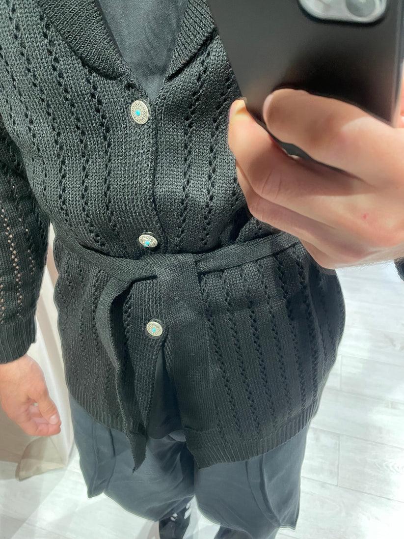 Underground Couture Cardigan Traforato Nero Economico