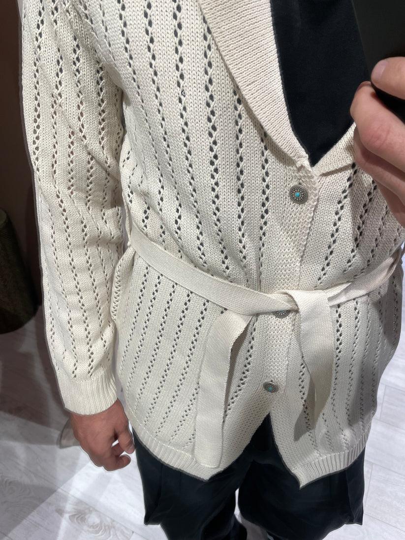 Underground Couture Cardigan Traforato Panna Online