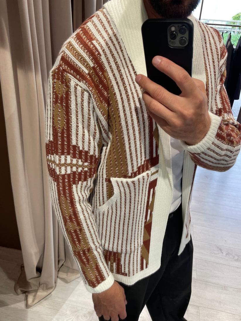 Underground Couture Cardigan Lana Etnico In Vendita