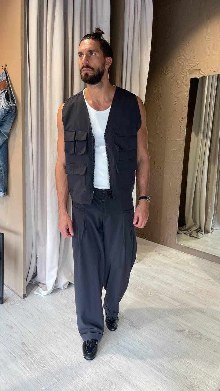 Underground Couture Gilet POCKET Grigio Pezzi Unici