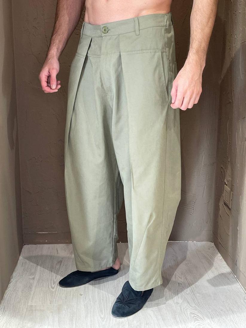 Underground Couture Pantalone Japan Verde In Vendita