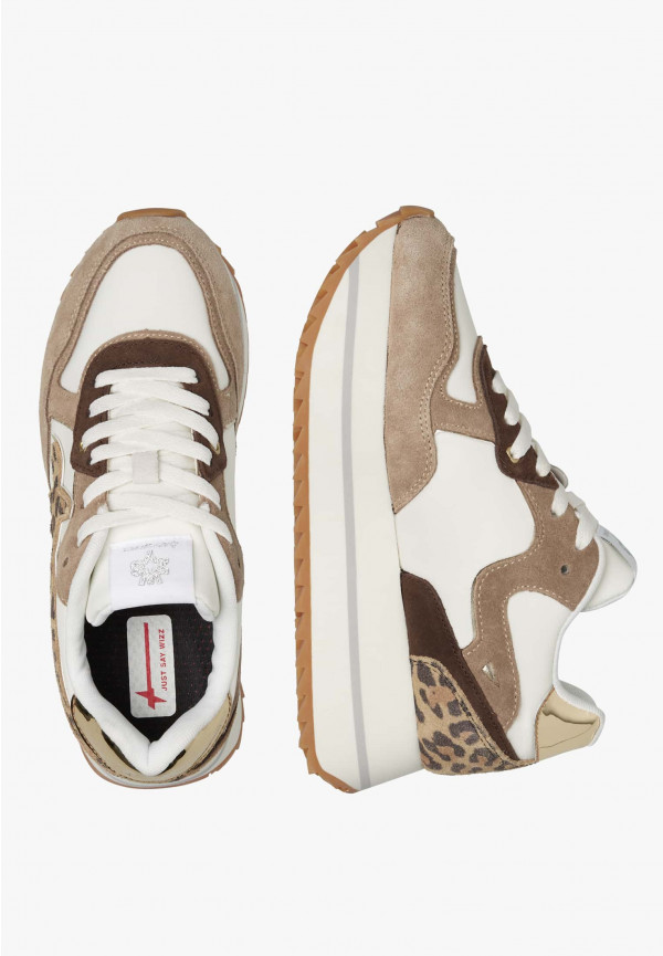 W6yz Sneakers in tessuto tecnico e suede Tortora -DEVA W Acquista Ora