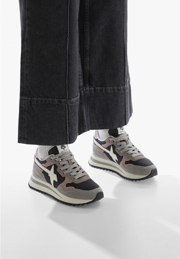W6yz Sneakers in tessuto tecnico e suede Grigio -YAK-W Fino Al -60%
