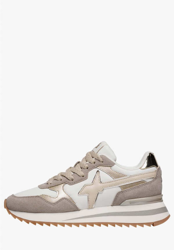 W6yz Sneakers in tessuto tecnico e suede Platino -YAK-W