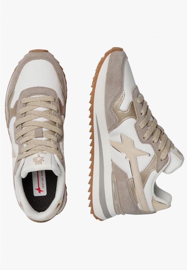 W6yz Sneakers in tessuto tecnico e suede Platino -YAK-W Affare Del Giorno