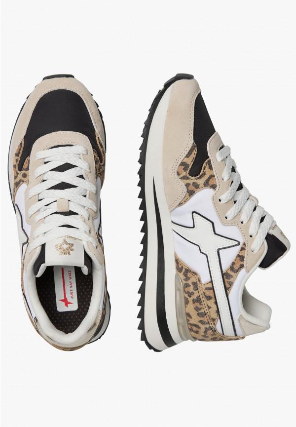 W6yz Sneakers in tessuto tecnico e suede Bianco-Grigio -YAK-W Sottocosto