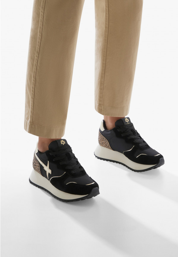 W6yz Sneakers in suede e tessuto tecnico Rosa -JET-W Novità