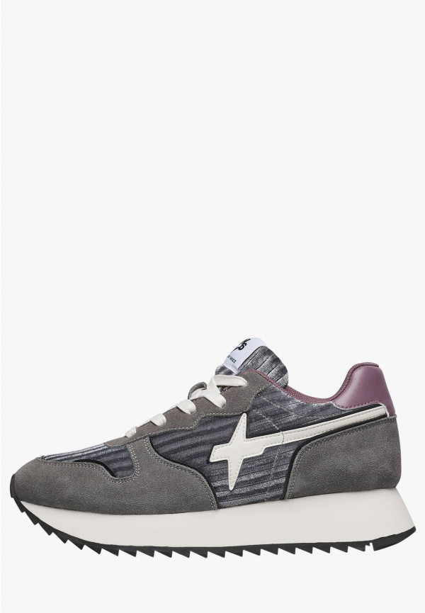 W6yz Sneakers in pelle e suede Antracite -JET-W